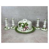 Laurie Gates Cake Stand and Candle Sticks
