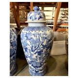 Blue/White Porcelain Chinese Temple Jar