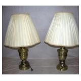 Pair of Vintage Brass Table Lamps