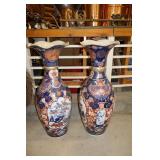 Antique Japanese Imari Porcelain Palace Vases