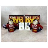 Anheuser-Busch Budweiser Bud-Man Beer Steins