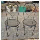 Lot of Wrought Iron Bistro Chairs