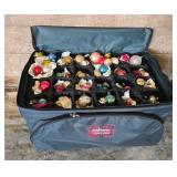 Lot of Vintage Christmas Ornaments in Storage Case