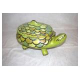 Vintage Mexican Pottery Turtle Candle w/lid