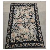 Floral Scroll Area Rug