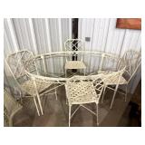 Vintage Mid Century Faux Bamboo Patio Set