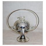 Antique Silver-Plated Revolving Butter Dish