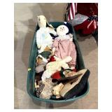 Lot of Vintage Cloth Dolls & Plush Toys