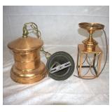 Lot of Vintage Copper Hanging Light Fixtures