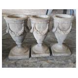 Vintage Cast Stone Garden Planters