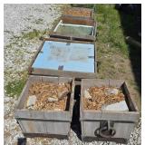 Lot of Repurposed Wooden Shipping Crate Planters