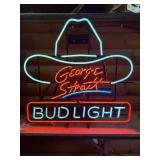 Vintage George Strait Bud Light Neon Sign