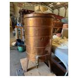 Antique Copper & Cast Iron Wash Tub/Water Boiler