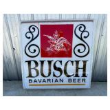 Vintage Busch Bavarian Beer Sign