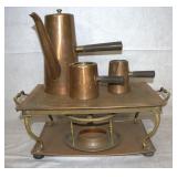 Vintage Table Top Food Warmer w/Coffe Pot Set