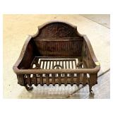 Antique Cast Iron Fireplace Log Basket