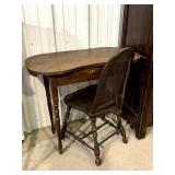 Antique Kidney-Shaped Desk w/Chair