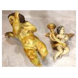 Lot of Vintage Carved Wooden Cherub Figurines