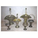 Lot of Antque Silver-Plated Bride's Baskets