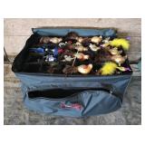 Lot of Vintage Christmas Ornaments in Storage Case