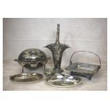 Lot of Antique Silver-Plated Items