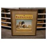 Framed Vintage Budweiser Beer Print Advertisement