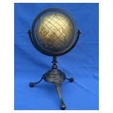 Vintage Style Brass Globe on Tripod Stand