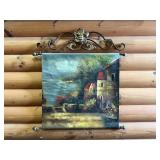 European Landscape Oil Painting Scroll