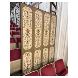Four Panel Hand Painted Wood Screen/Panel