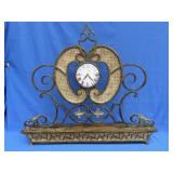Wrought Iron Quartz Mantel Clock
