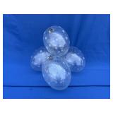 Vintage Clear Etched Glass Ornament