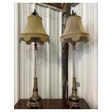 Brass/Marble/Glass Standing Lamps
