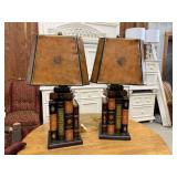 Maitland Smith Faux Book Leather Table Lamp