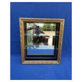 Ornate Gold Wall Mirrored Display Cabinet