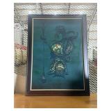 Mid Century Drip Art Painting