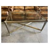 Beveled Glass Top Coffee Table