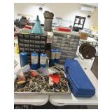 LARGE ASST OF SCREWS AND STORAGE BOXES