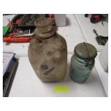 TWO GLASS CONTAINERS