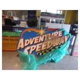 1 Large Metal Adventures Speedway Sign