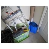 ASSORTED ITEMS, GREEN TUB & WRAP, TARP