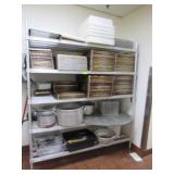 ALUMINUM RACK WITH CONTENTS ETC.