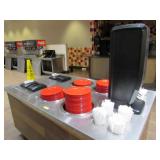MOBILE CONDIMENT CABINET W/CONTENTS