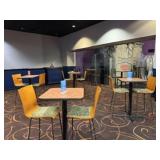 Tables and Chairs: 6 Tables, 12 Chairs