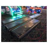 FIVE ASSORTED METAL BENCHES