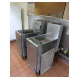 TWO GAS FRIALATORS DEEP FRYERS
