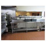 STAINLESS STEEL WORK TABLE ONLY 10 FT.
