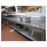 STAINLESS STEEL WORK TABLE ONLY 10 FT.