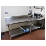 STAINLESS STEEL 8 FT WORK TABLE