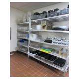 TWO ALUMINUM RACKS W/CONTENTS
