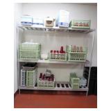 ALUMINUM RACK WITH CONTENTS ETC.